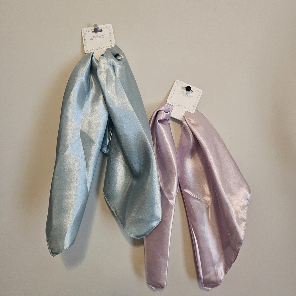 Princess Girls Hair Scarves Blue Pink